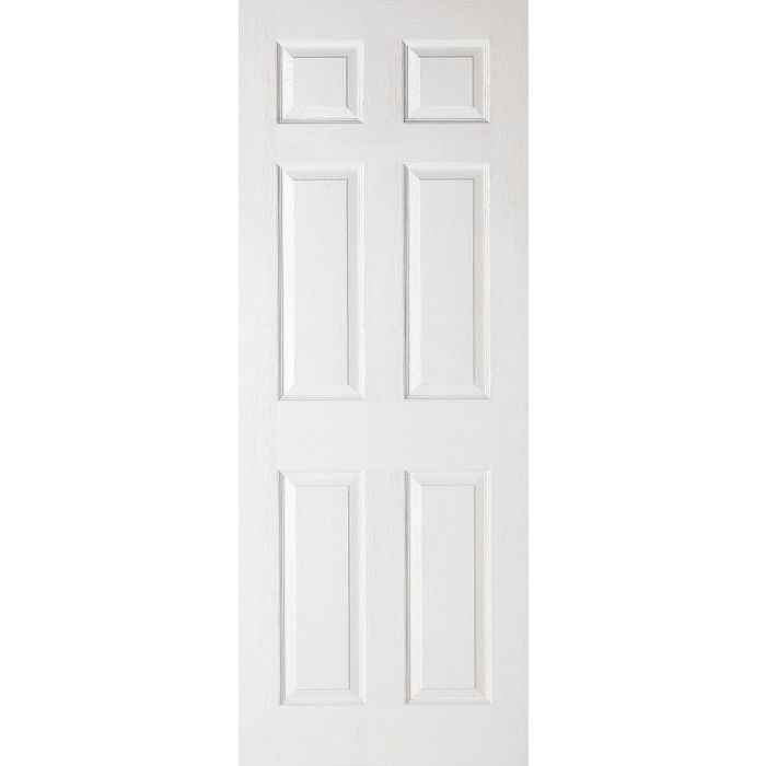 LPD Textured 6P Internal Door 2032 x 813mm Primed White Composite