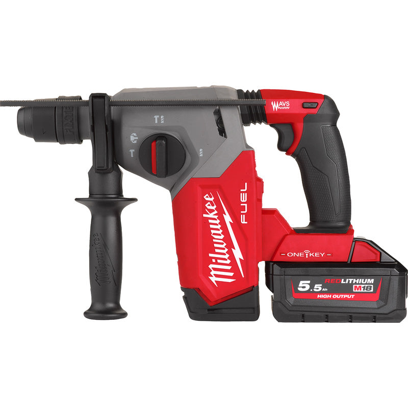 Milwaukee M18ONEFHX FUEL ONE KEY SDS+ Rotary Hammer 2 x 5.5Ah