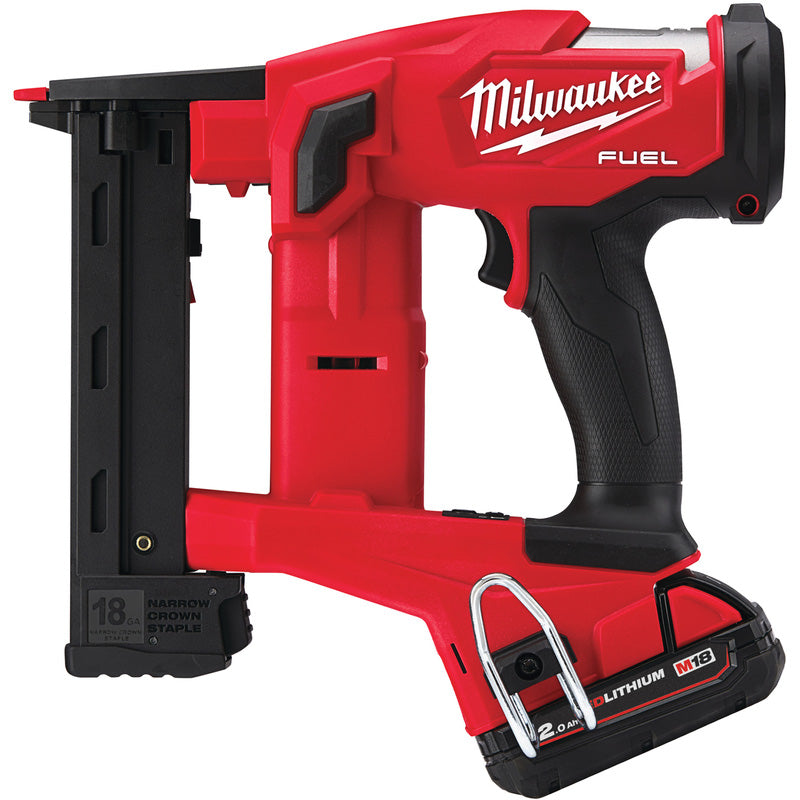 Milwaukee M18 FNCS18GS-202X FUEL 63mm Narrow Crown Stapler 2 x 2.0Ah