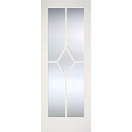 LPD Reims 5L Clear Bevelled Glazed Internal Door 1981 x 762mm Primed White