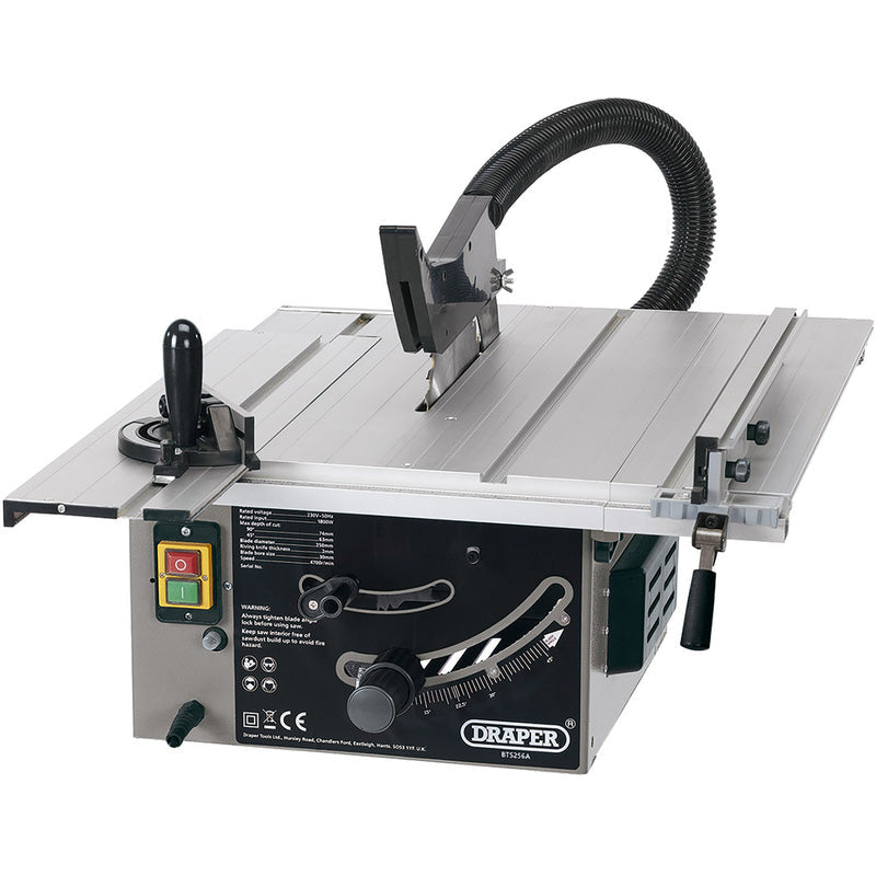 Draper Sliding Table Saw, 250mm, 1800W 230V
