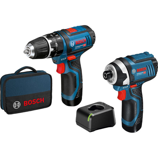 Bosch 12V Combi & Impact Driver Twin Pack 2 x 2.0Ah