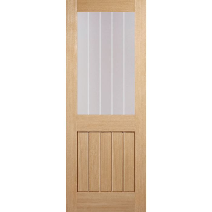 LPD Mexicano Half Light Glazed Internal Door 1981 x 686mm Pre-Finished Oak