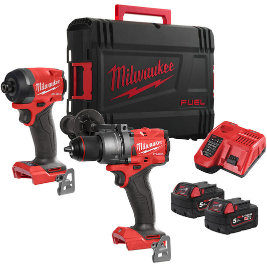 Milwaukee M18FPP2A3-502X Fuel Gen4 Combi Drill and Impact Driver Kit 2 x 5.0Ah