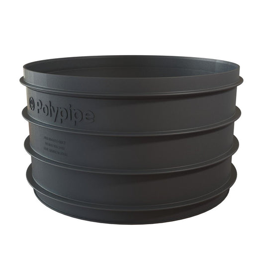 Polypipe Side Riser with Seal 320mm Dia x 172mm - Black - UG566