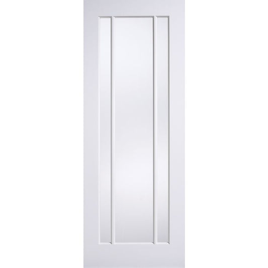 Lincoln Solid Core Internal Door - Primed - 3L Clear Glazed 1981 x 610mm White WFLINCOLNG24