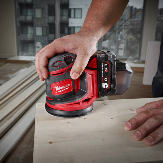 Milwaukee M18BOS125 125mm Random Orbital Sander 2 x 5.0Ah