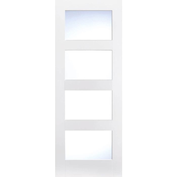 LPD Shaker 4L Glazed Internal Door 1981 x 686mm Primed White