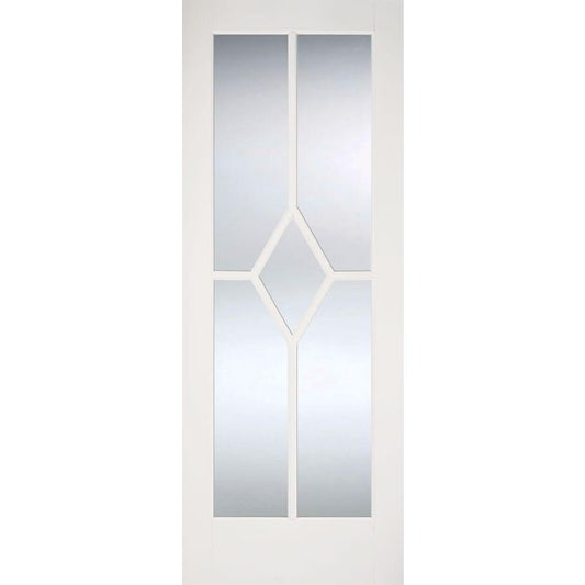LPD Reims 5L Clear Bevelled Glazed Internal Door 1981 x 686mm Primed White
