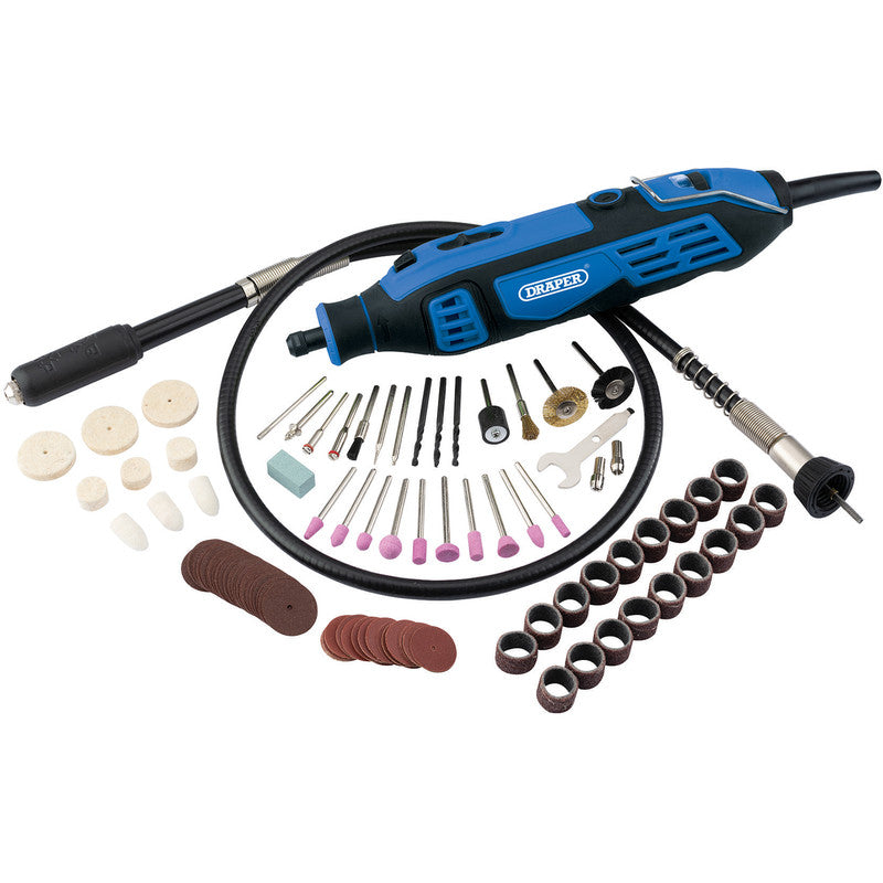 Draper 180W Rotary Multi Tool Kit (111 Piece) 230V