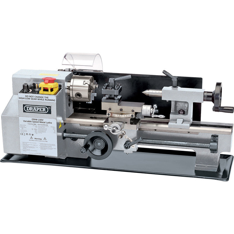 Draper 250W Variable Speed Metal Work Lathe 230V