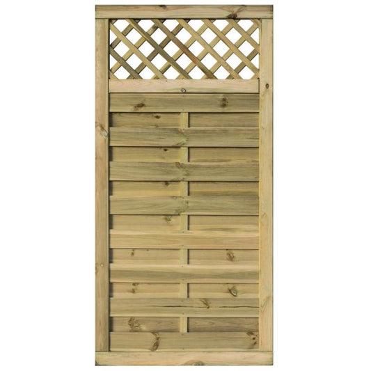 Rowlinson Halkin Screen/Gate 3ft x 6ft - Natural Timber Finish