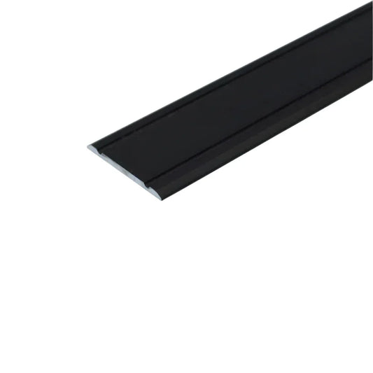 A02 30mm Anodised Aluminium Flat Self Adhesive Door Threshold Strip Black