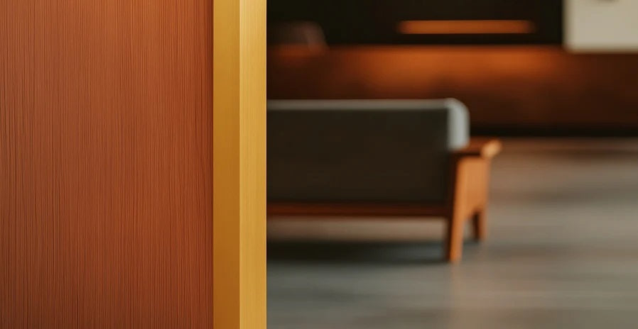 Equal & Unequal Gold & Silver Brushed Finish PVC Plastic Corner Angle Trim Profiles 90°