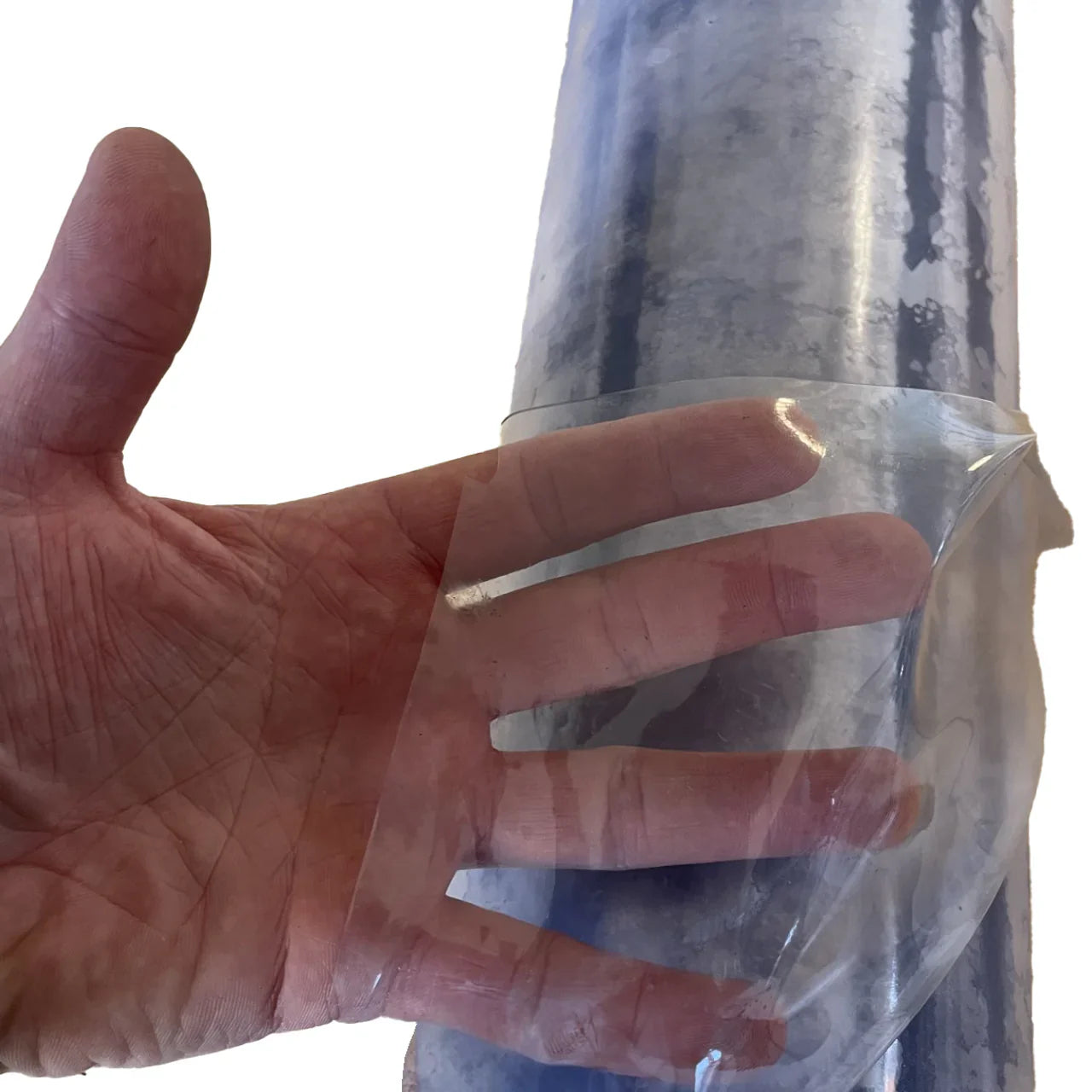 1.1m x 25m Glass Clear PVC Roll – 310gsm Waterproof Vinyl Sheet | Heavy-Duty Transparent Tarpaulin for Market Stalls, Animal Shelters & Outdoor Covers