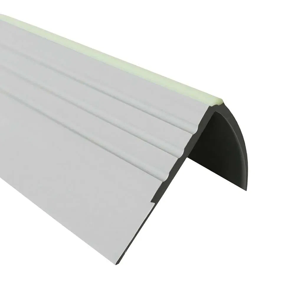 Flexible Luminescent Non-Slip PVC Stair Nosing 730-RDFL ( 1200mm x 40mm x 40mm ) Grey