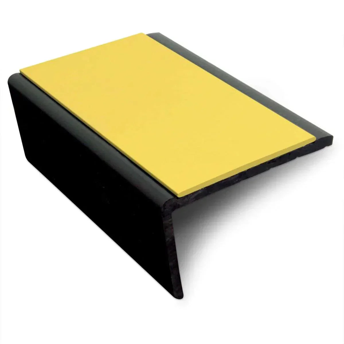 NHB 72x38mm Heavy Duty Hard Nose PVC Stair Nosing – Non-Slip Profile Yellow