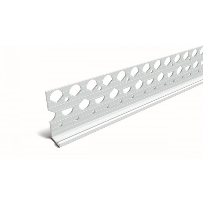 Plaster Stop Bead 10x58mm x 2.5m - PVCu