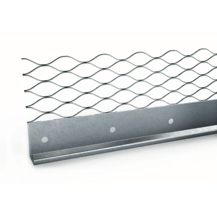 Plaster Stop Bead 19x57mm x 3m - Stainless Steel