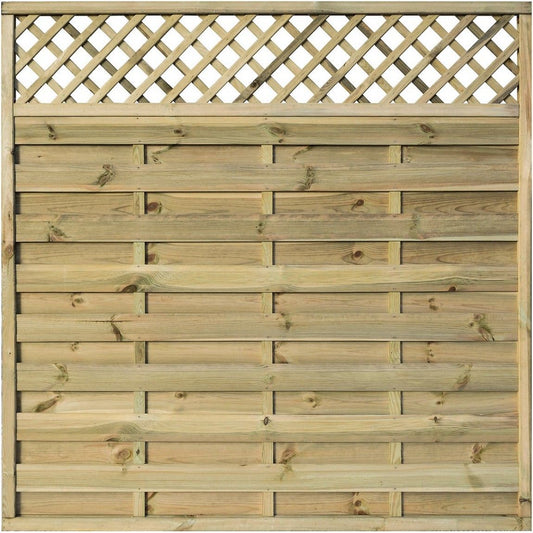 Rowlinson Halkin Screen 6ft x 6ft - Natural Timber Finish (Pack of 3)