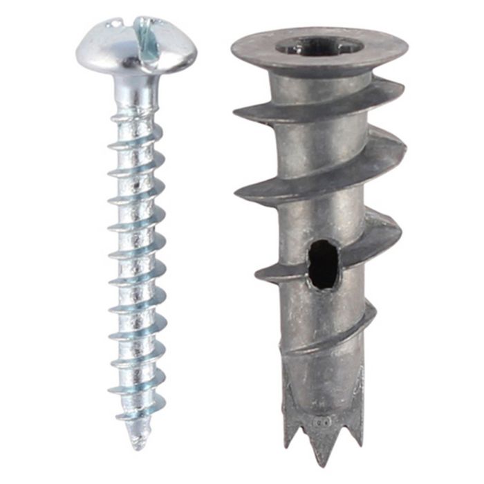 TIMco Metal Speed Plug with Screw Plasterboard Fixing 31.5mm (Bag of 75)