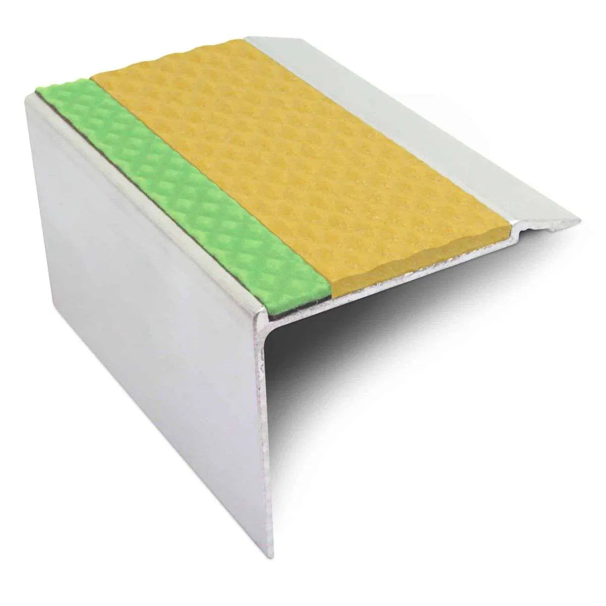 AHD22 72 x 55mm Non Slip Tredsafe DDA Compliant Stair Nosing ( 72 x 55mm ) Yellow Tredsafe
