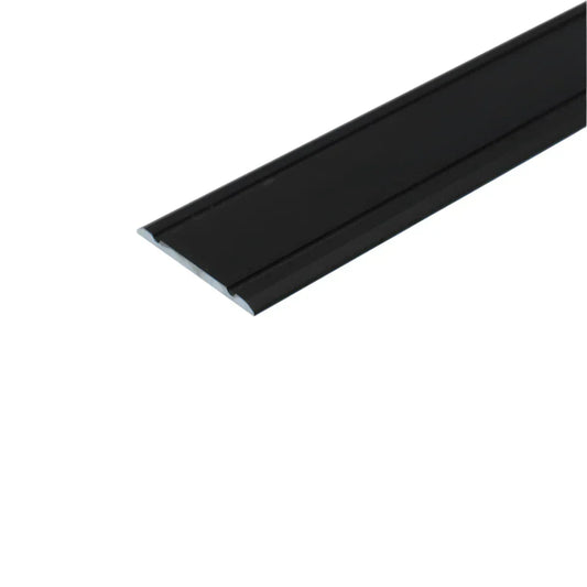A02 30mm Anodised Aluminium Flat Door Threshold Strip Black