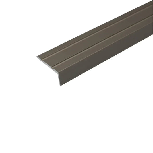 A31 25 x 10mm Anodised Aluminium Self Adhesive Stair Nosing Edge Trim Champagne 2.7m