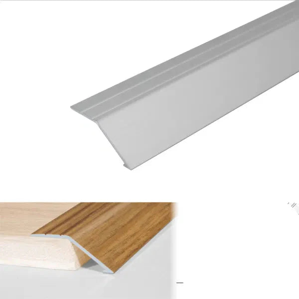 A47 41mm Anodised Aluminium Self Adhesive Door Threshold Ramp Profile Silver