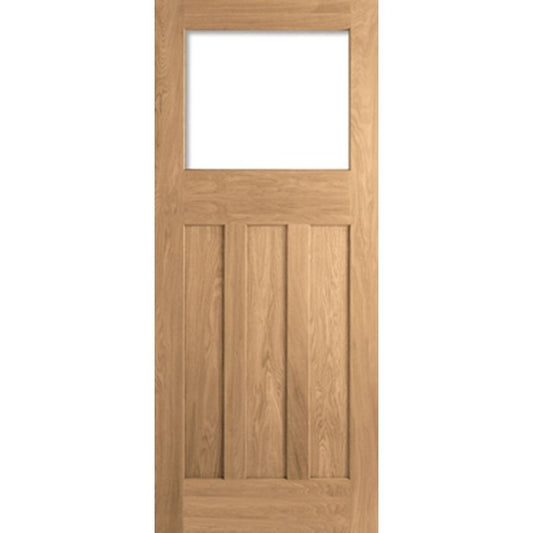 DX Solid Core Internal Door - Unfinished - DX 30's Style Unglazed 1981 x 838mm Oak PPODX33OAK