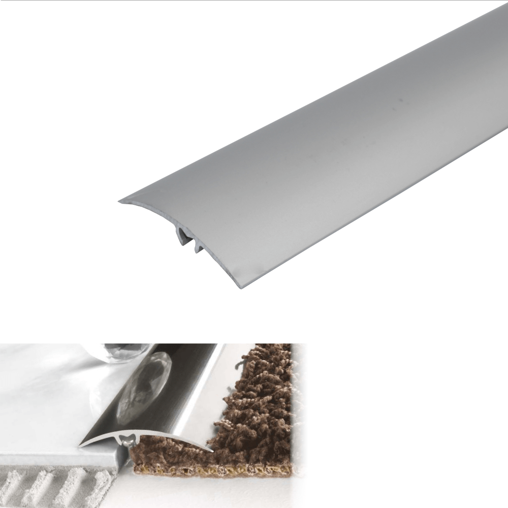A65 50mm Anodised Aluminium Door Threshold Strip Silver