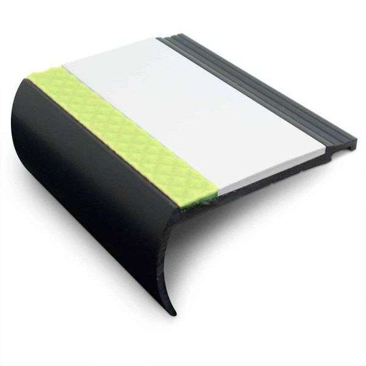 AHB 72x38mm Aluminator® Heavy Duty PVC Stair Nosing – Non-Slip Aluminium Edge White