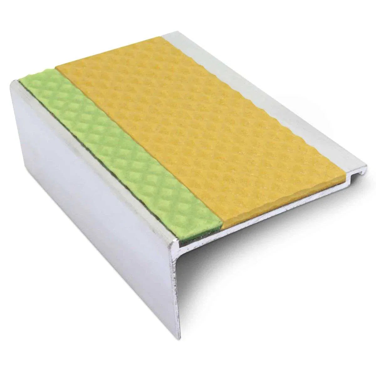 AHD05 60 x 32mm Aluminium Tredsafe Non Slip Stair Nosing Yellow Tredsafe