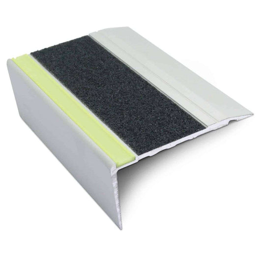AHD23 68 x 33mm Silicone Carbide Insert Non Slip Stair Nosing Black