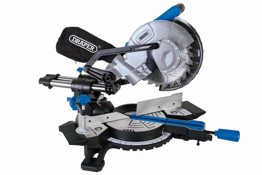 Draper Sliding Compound Mitre Saw with Laser Cutting Guide - 210mm, 1500W