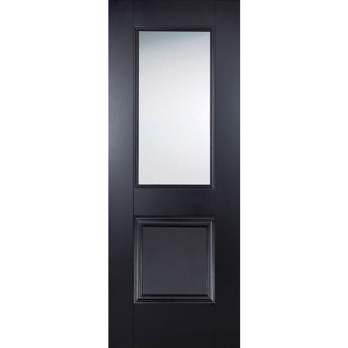 LPD Arnhem 1P 1L Glazed Internal Door 1981 x 838mm Black Primed Plus