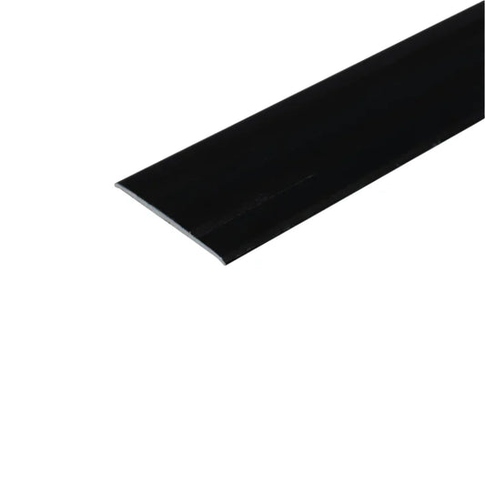 A08 35mm Anodised Aluminium Flat Self Adhesive Door Threshold Strip Black