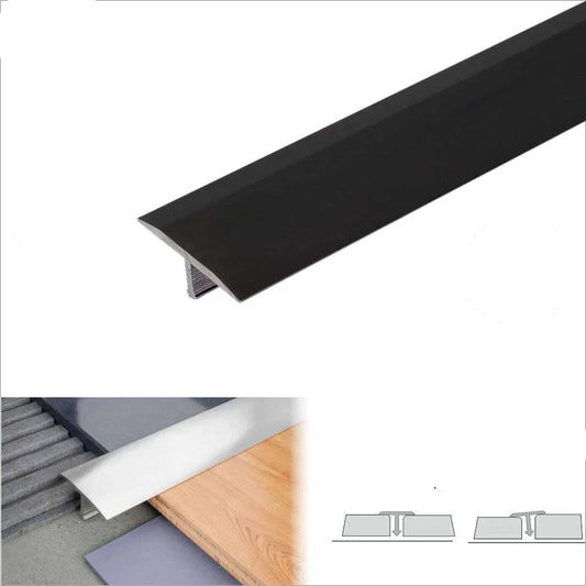 A56 26mm Anodised Aluminium T-Bar Threshold Strip for Tile Transitions Black