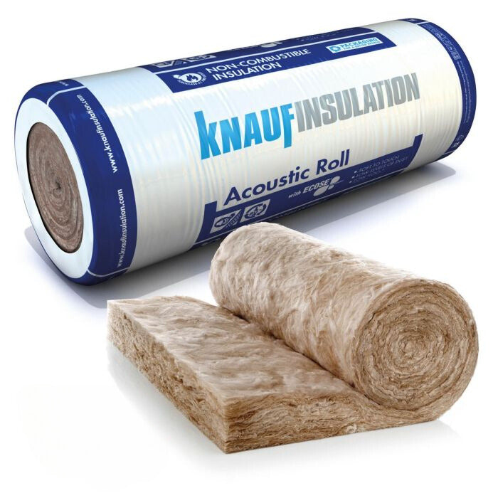 Knauf Acoustic Roll Insulation 100mm x (2x600mm) x 10.3m (12.36m2)
