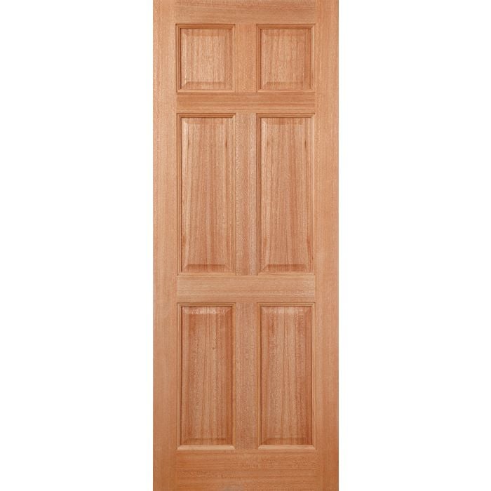 LPD Colonial 6P M&T External Door 2032 x 813mm Unfinished Hardwood