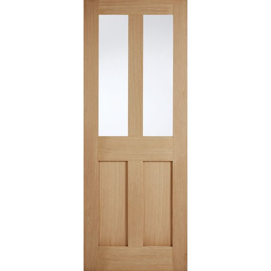 LPD London 2L Glazed Internal Door 1981 x 762mm Unfinished Oak