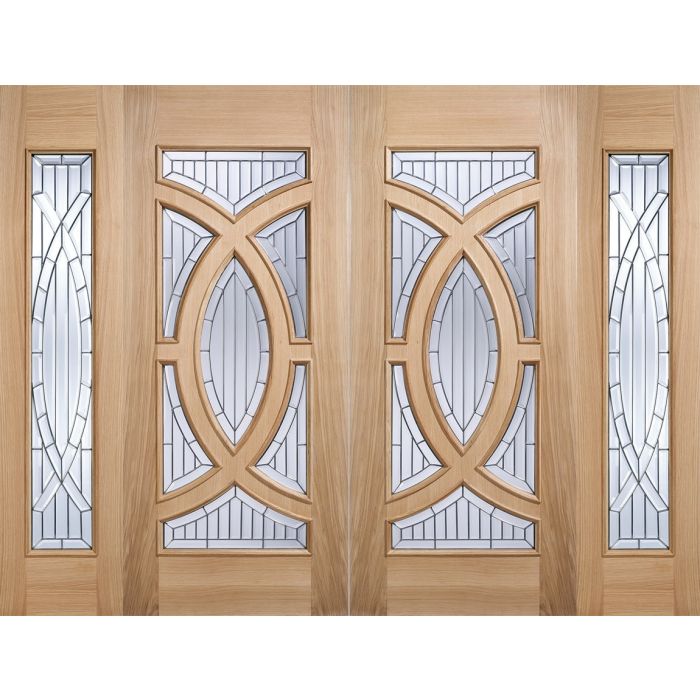 LPD Majestic Zinc Clear Bevelled Glazed External Door 1981 x 762mm Unfinished Oak