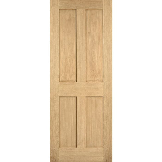 LPD London 4P Internal Door 1981 x 838mm Unfinished Oak