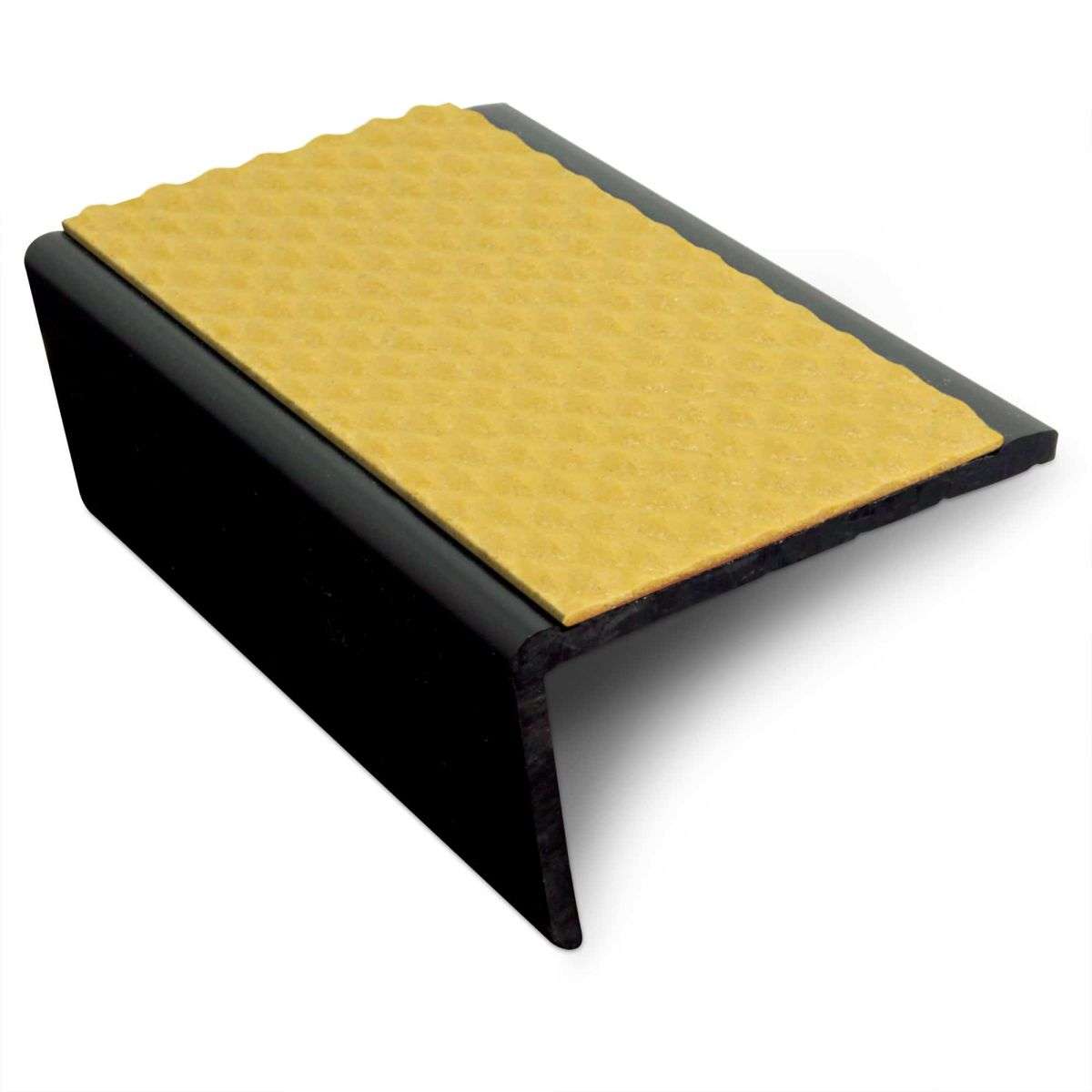 NSP – 56 x 32.5mm Slimline Hard Nose PVC Tredsafe Non Slip Stair Nosing Yellow Tredsafe