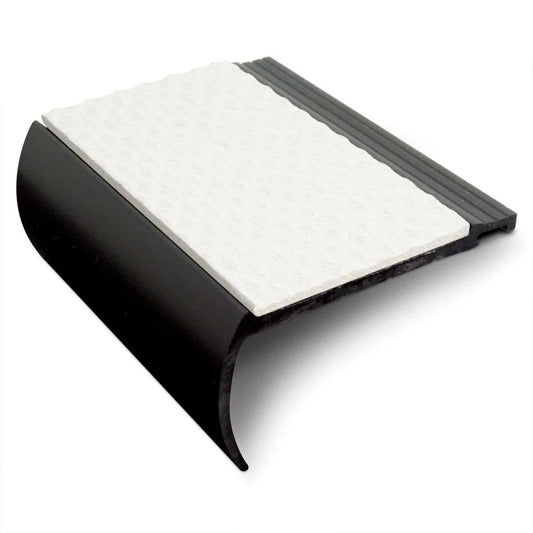 NHB 72x38mm Tredsafe Non-Slip Hard Nose PVC Stair Nosing – Heavy Duty White Tredsafe