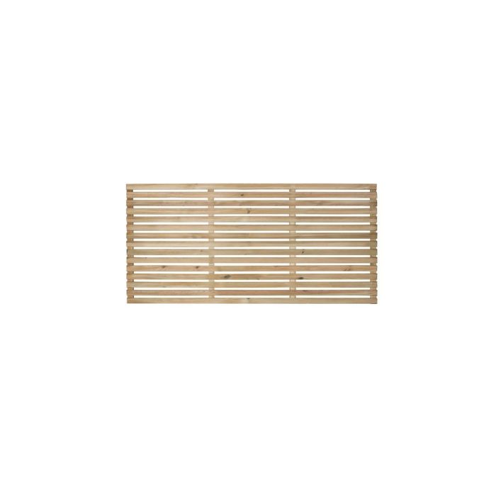 Forest Pressure Treated Contemporary Slatted Fence Panel 1.8m x 0.9m - Pack of 3