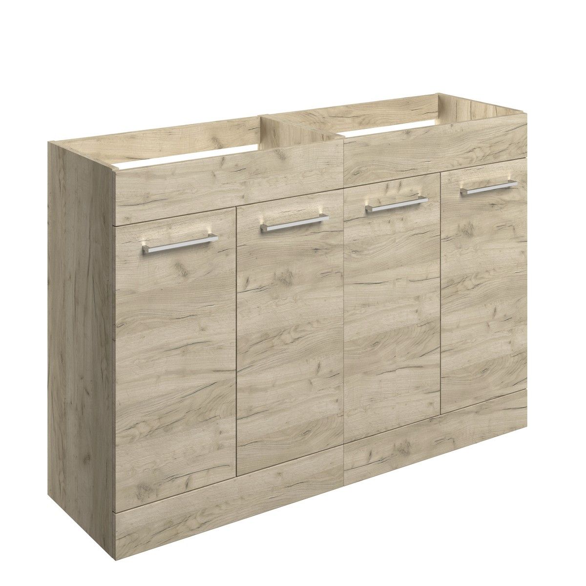 Helston Floor Standing 2 Door Basin Unit Run (No Top) 1180mm - Oak