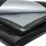 270gsm Black Silver Heavy Duty Tarpaulin – Waterproof UV-Proof Cover