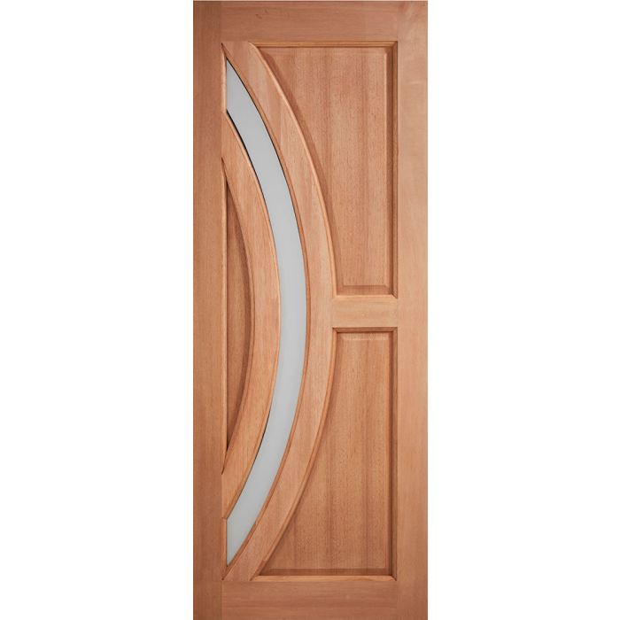 LPD Harrow Frosted Glazed M&T External Door 1981 x 762mm Unfinished Hardwood