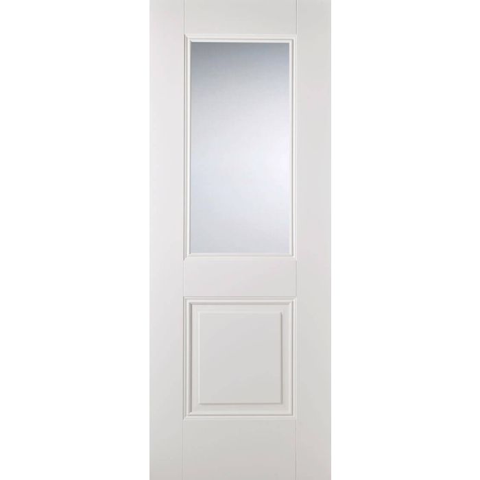 LPD Arnhem 1P 1L Glazed Internal Door 1981 x 838mm White Primed Plus